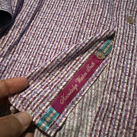 ROBERT GRAHAM Highland Long Sleeve Button Down Shirt Reverse Cuff Classic Fit - Picture 3 of 6